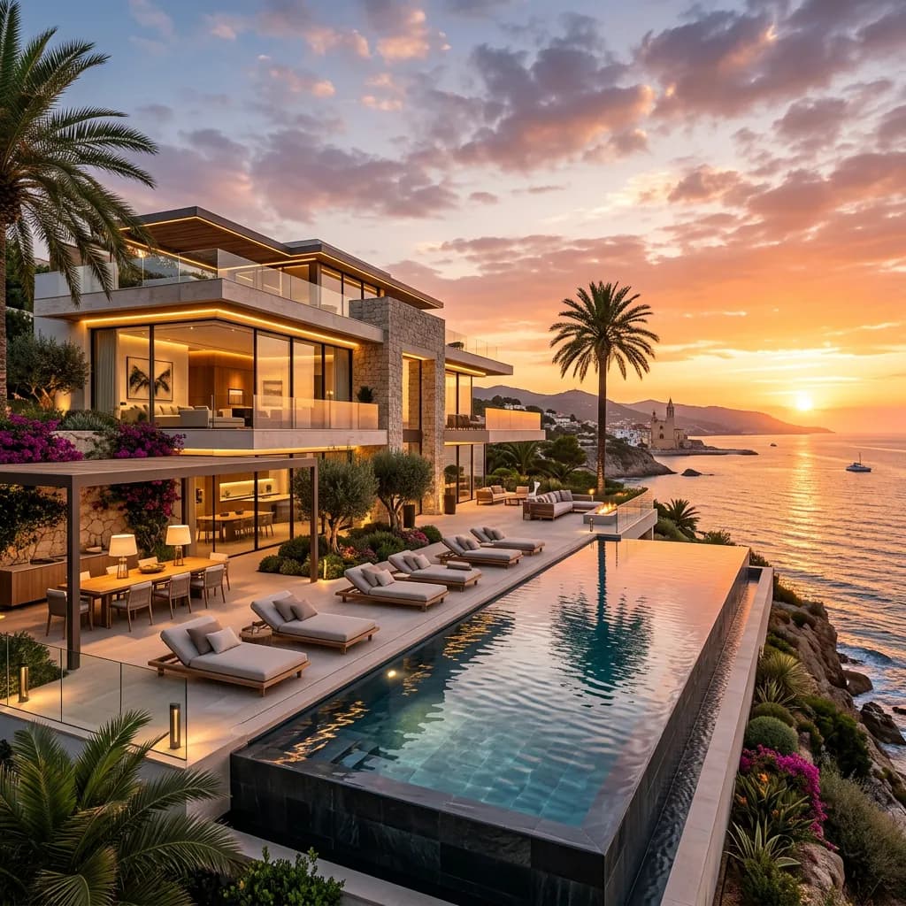 Luxury villa overlooking the coast in Sitges, Catalonia